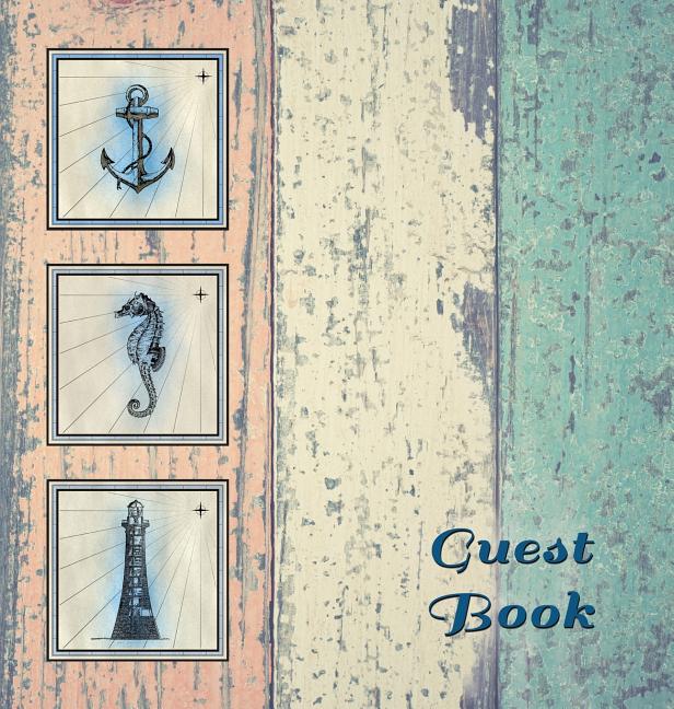 NAUTICAL GUEST BOOK (Hardcover), Visitors Book, Guest Comments Book